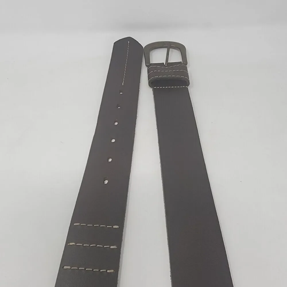 Daniel Hechter Paris Thick Brown Leather Belt Sz Large Fit 34-39